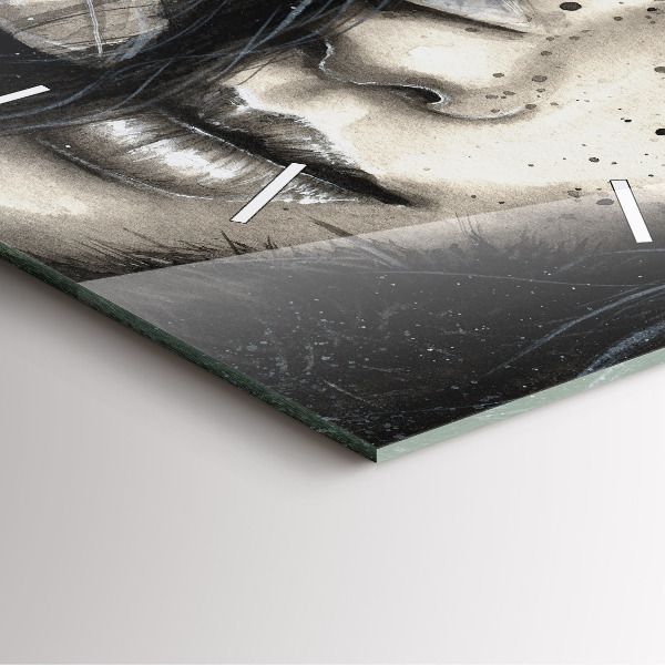 Reloj cuadrado Retrato pintado