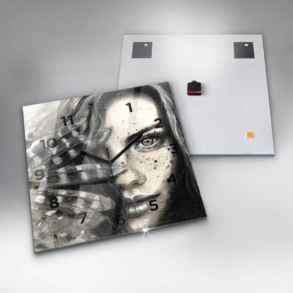 Reloj cuadrado Retrato pintado