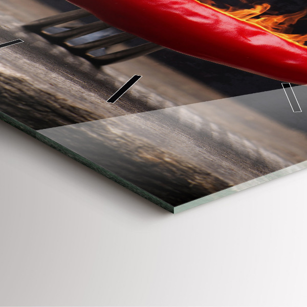 Reloj de pared cuadrado Pimiento pepperoni