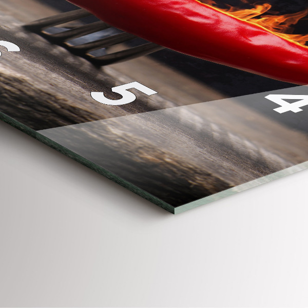 Reloj de pared cuadrado Pimiento pepperoni