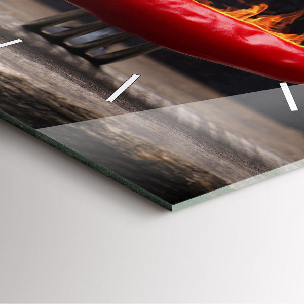 Reloj de pared cuadrado Pimiento pepperoni