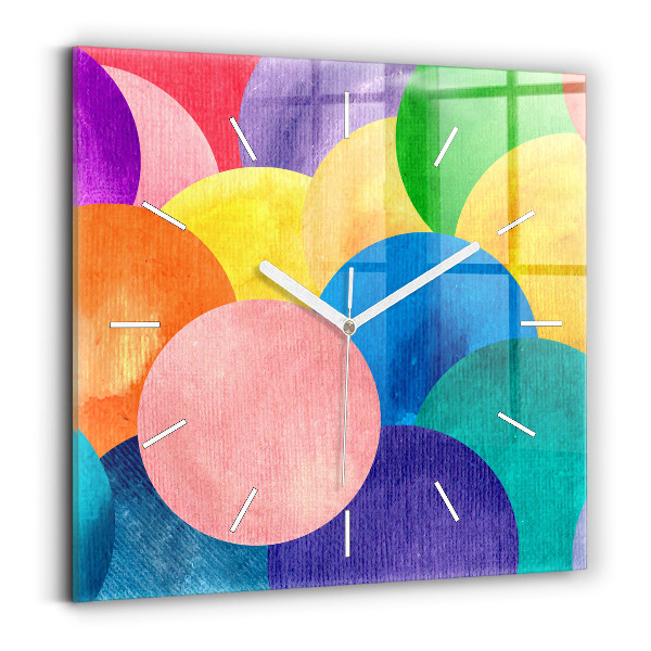 Reloj cuadrado Círculos abstractos