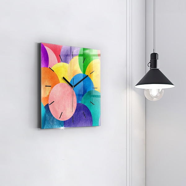 Reloj cuadrado Círculos abstractos