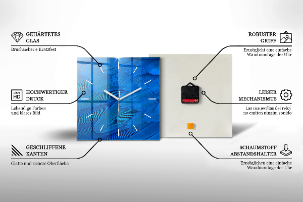 Reloj cuadrado Jirafa acuarela