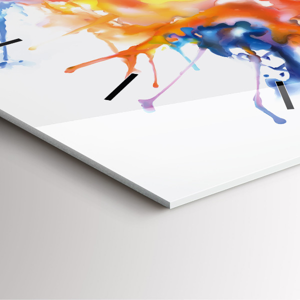 Reloj de pared cuadrado León - acuarela