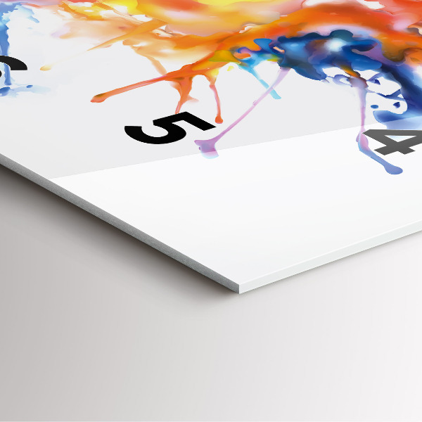 Reloj de pared cuadrado León - acuarela