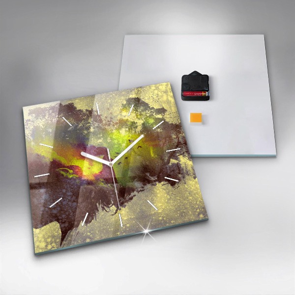 Reloj cuadrado Mujer en el bosque