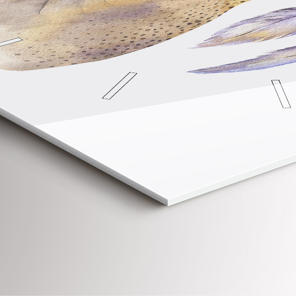 Reloj de pared cuadrado Cabeza de ciervo y flores