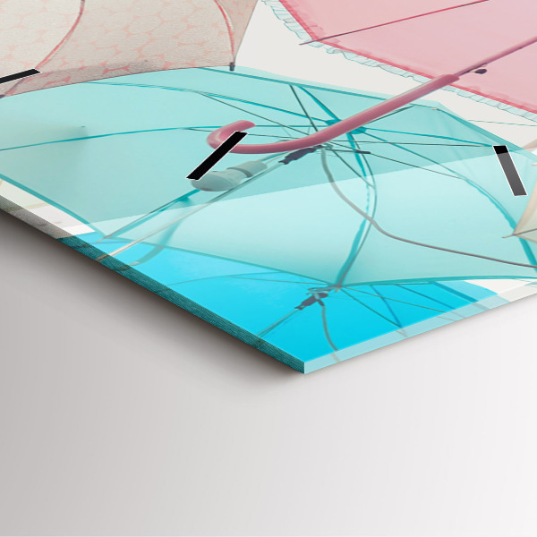 Reloj cuadrado Paraguas en pastel