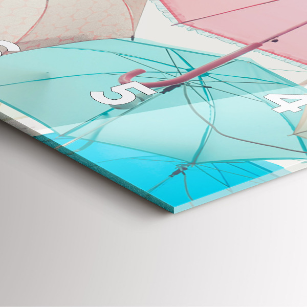 Reloj cuadrado Paraguas en pastel