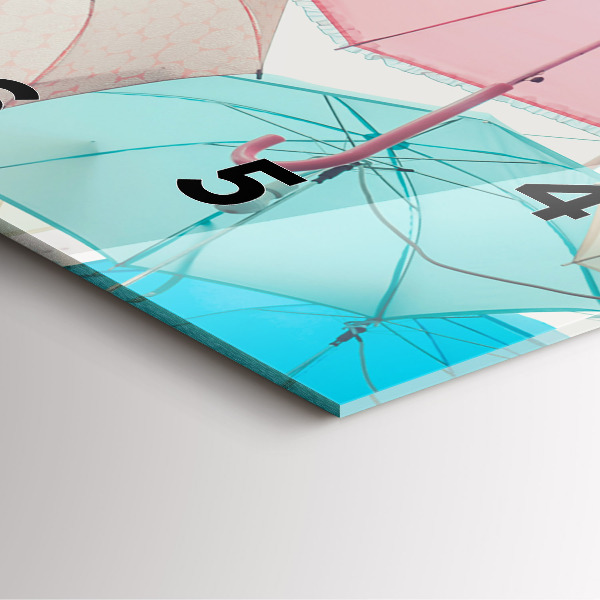 Reloj cuadrado Paraguas en pastel