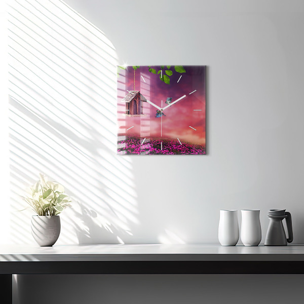 Reloj cuadrado Pajarera