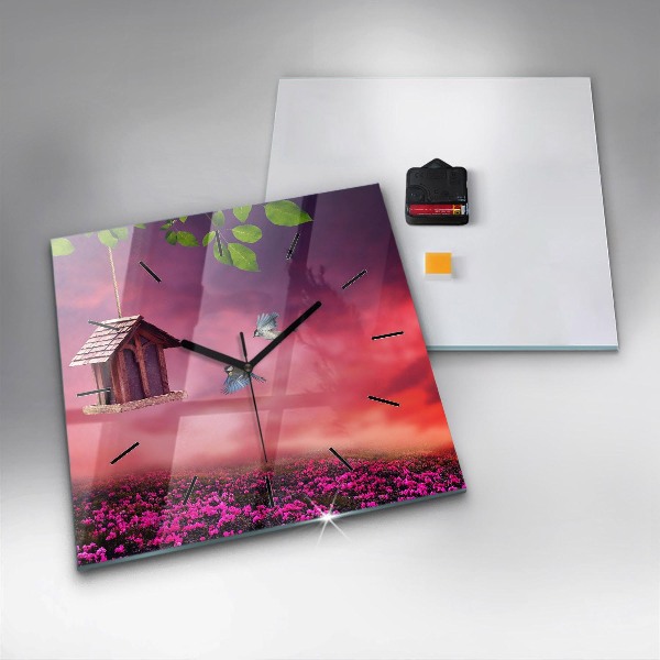 Reloj cuadrado Pajarera