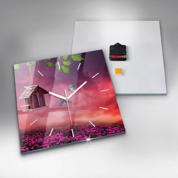 Reloj cuadrado Pajarera