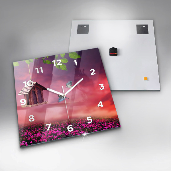 Reloj cuadrado Pajarera