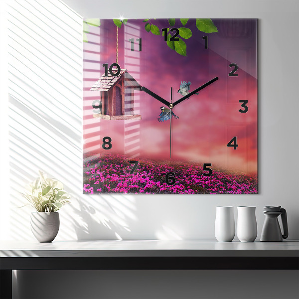 Reloj cuadrado Pajarera