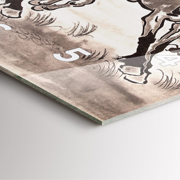 Reloj de pared cuadrado Caballos al galope