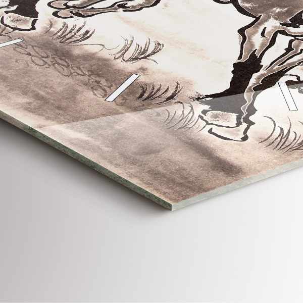 Reloj de pared cuadrado Caballos al galope