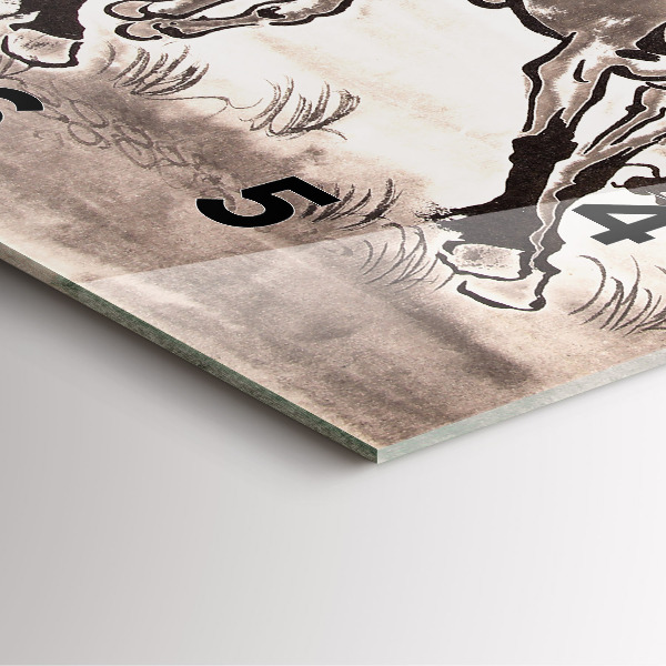 Reloj de pared cuadrado Caballos al galope