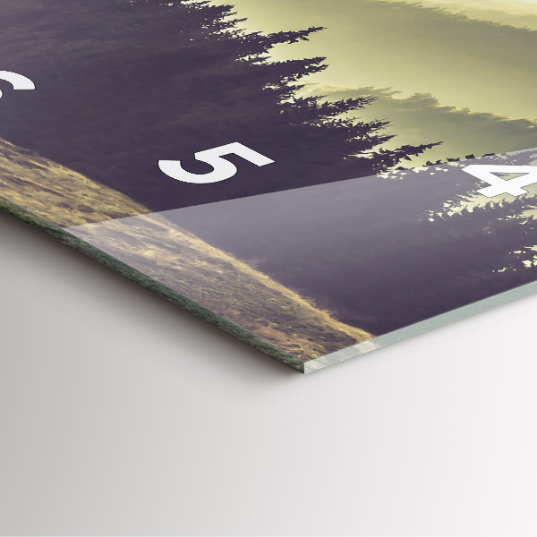 Reloj cuadrado Laderas neblinosas