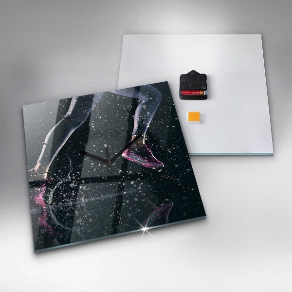 Reloj cuadrado Vida sana y correr