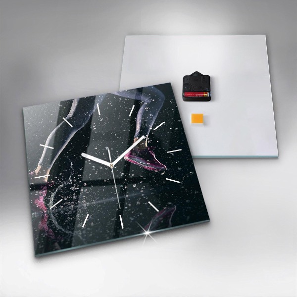 Reloj cuadrado Vida sana y correr