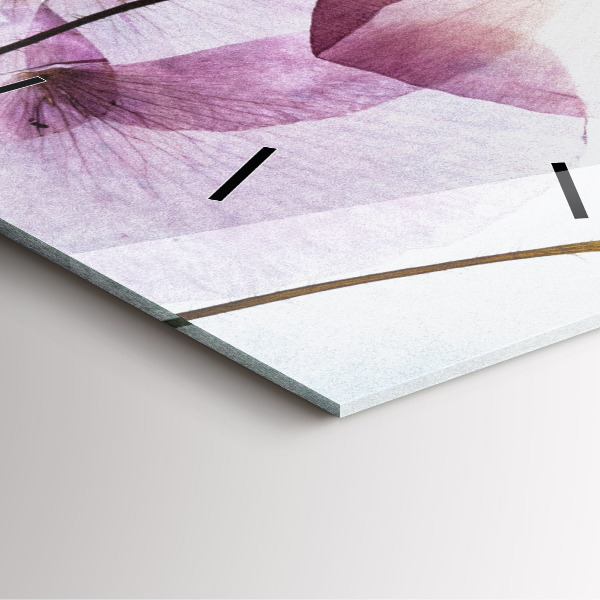 Reloj de pared cuadrado Amapolas secas Flores