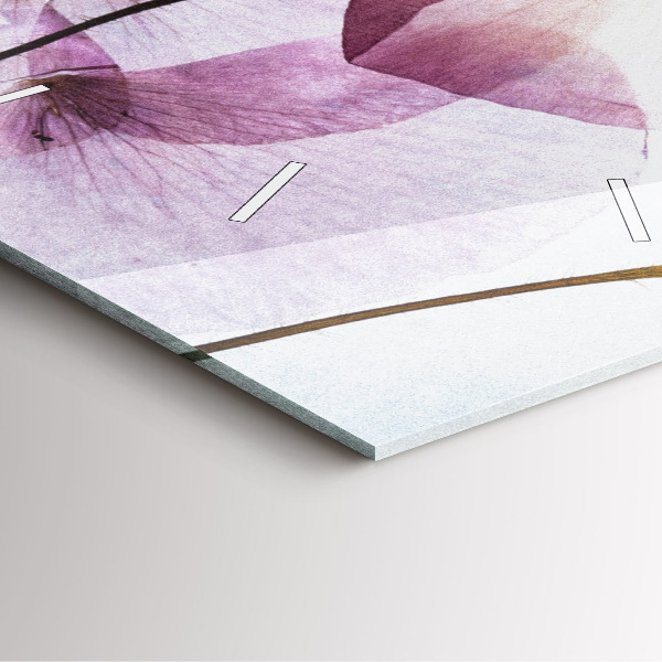 Reloj de pared cuadrado Amapolas secas Flores