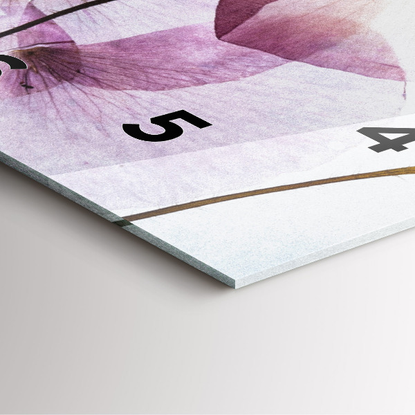 Reloj de pared cuadrado Amapolas secas Flores