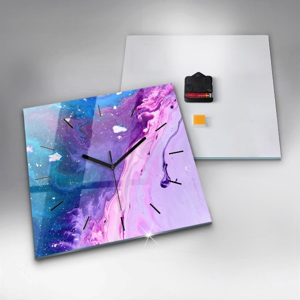 Reloj de pared cuadrado Fondo colorido