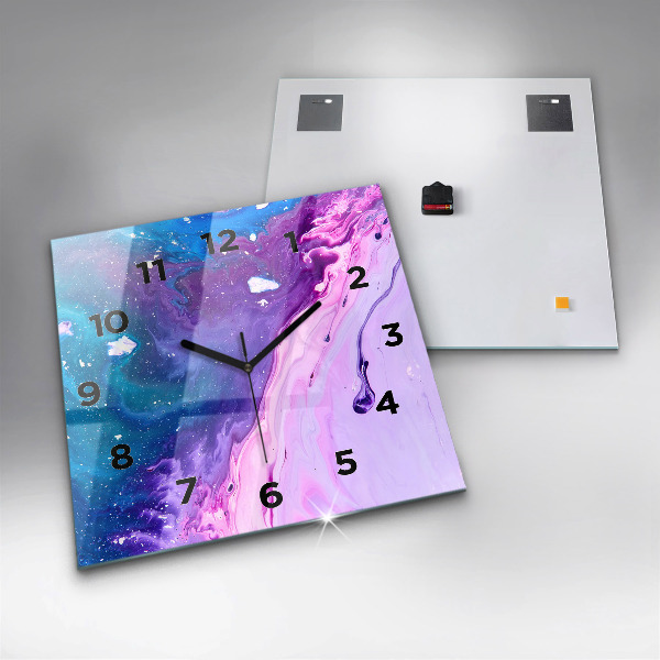 Reloj de pared cuadrado Fondo colorido