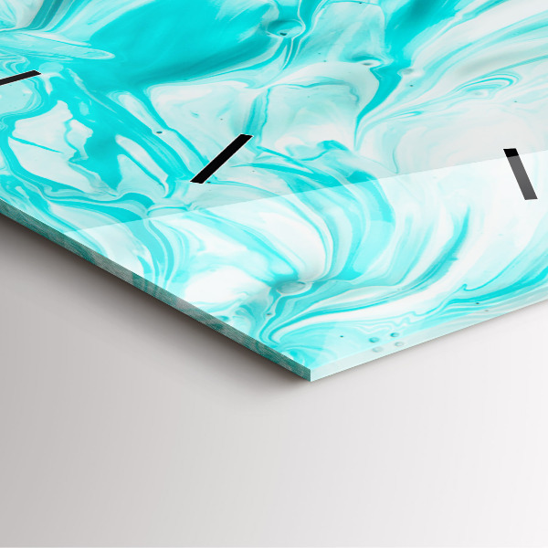 Reloj de pared cuadrado Abstracción azul