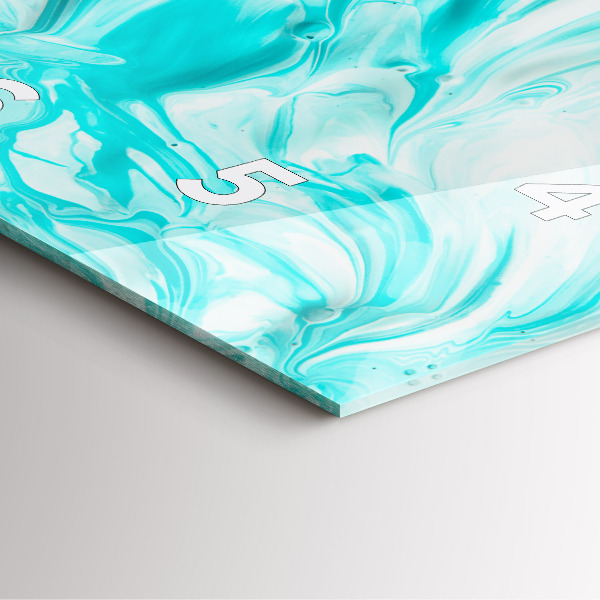 Reloj de pared cuadrado Abstracción azul