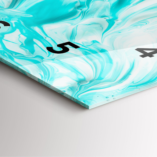 Reloj de pared cuadrado Abstracción azul