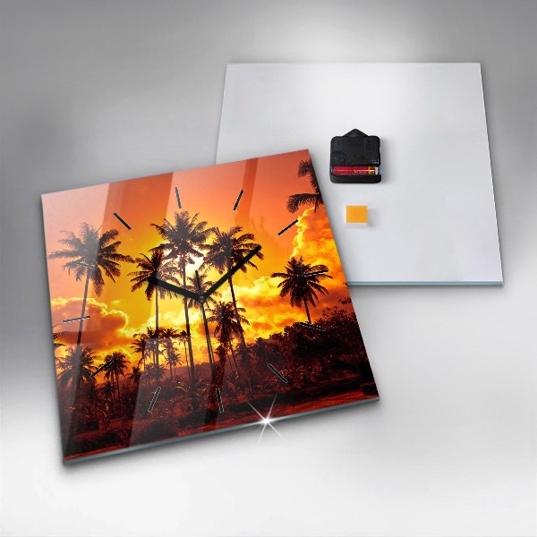 Reloj de pared cuadrado Tailandia Playa de Klong Prao