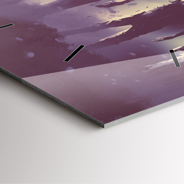 Reloj de pared cuadrado Zombie de noche - halloween