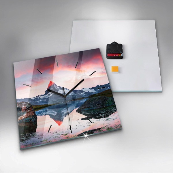 Reloj cuadrado Lago Stellisee Matterhorn