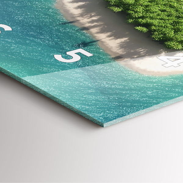 Reloj de pared cuadrado Isla corazón