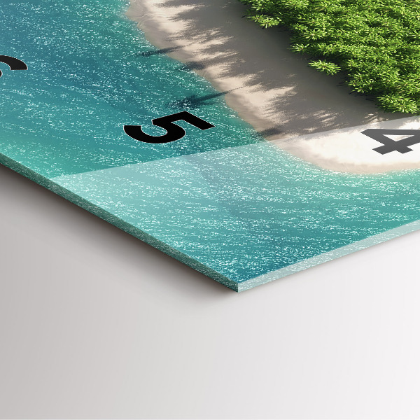 Reloj de pared cuadrado Isla corazón