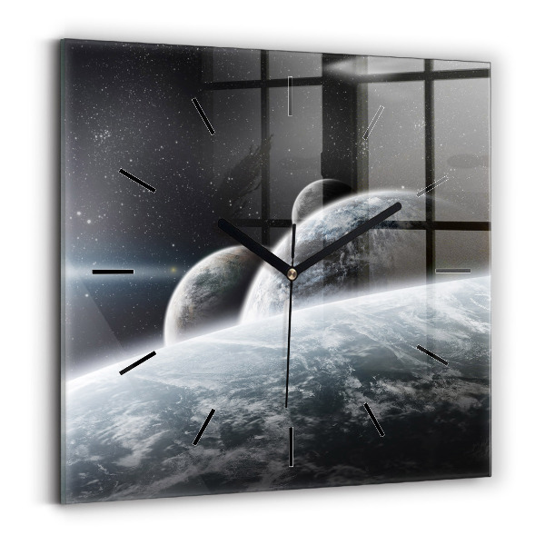 Reloj de pared cuadrado Cosmos Planetas