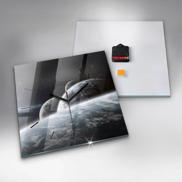 Reloj de pared cuadrado Cosmos Planetas