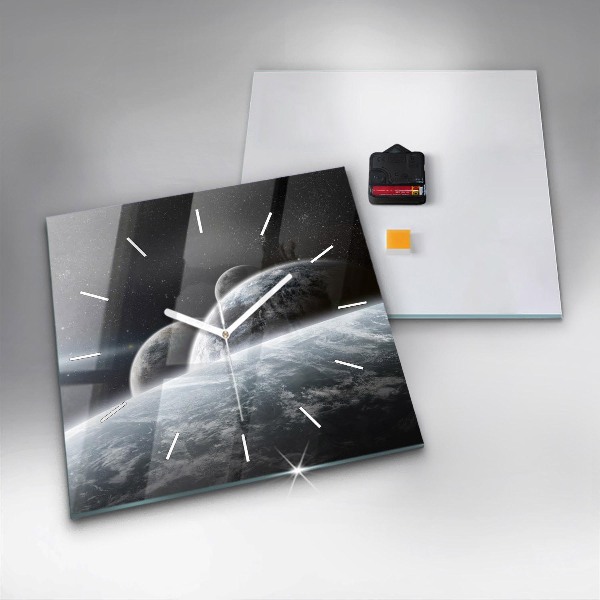 Reloj de pared cuadrado Cosmos Planetas