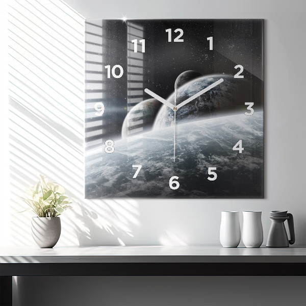 Reloj de pared cuadrado Cosmos Planetas