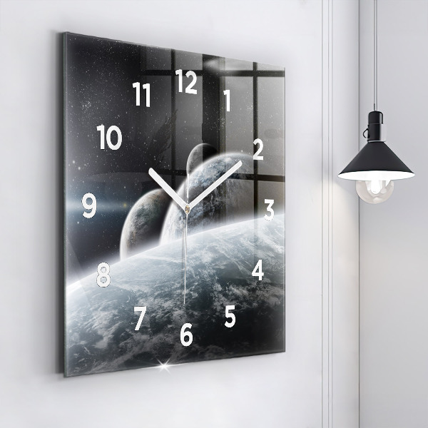 Reloj de pared cuadrado Cosmos Planetas