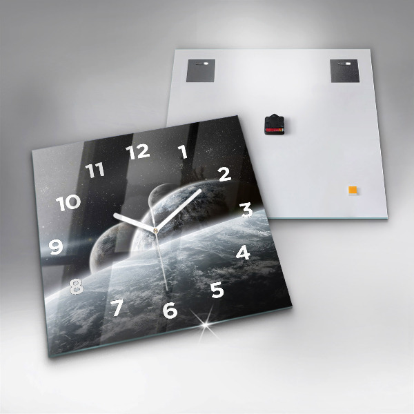 Reloj de pared cuadrado Cosmos Planetas