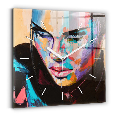 Reloj cuadrado Retrato de mujer