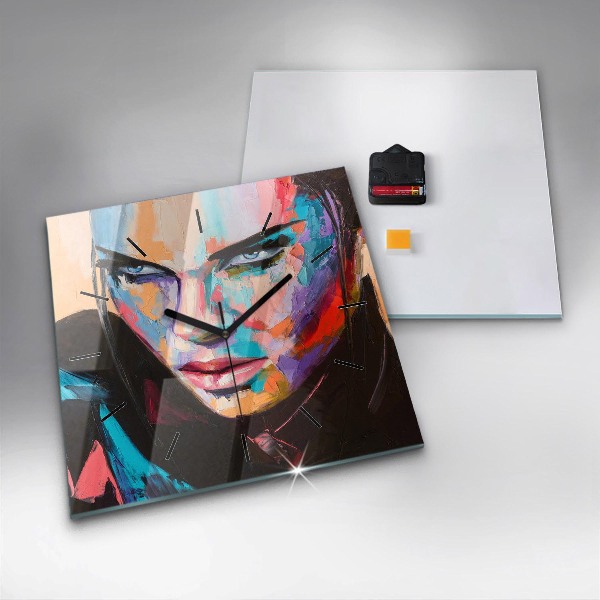 Reloj cuadrado Retrato de mujer