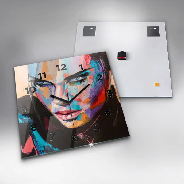 Reloj cuadrado Retrato de mujer