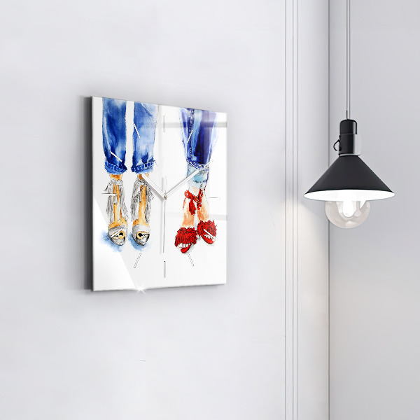 Reloj de pared cuadrado Alfileres de mujer