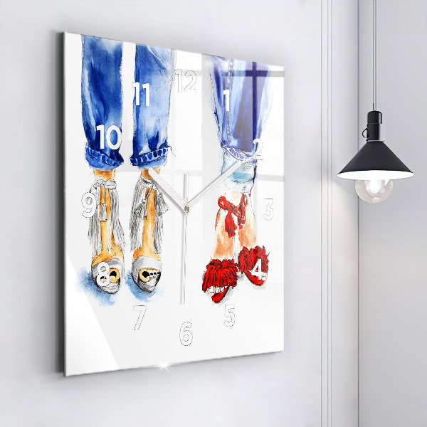 Reloj de pared cuadrado Alfileres de mujer